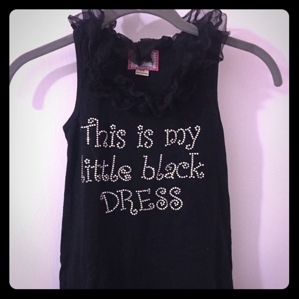 Girls blinged out little Black Dress